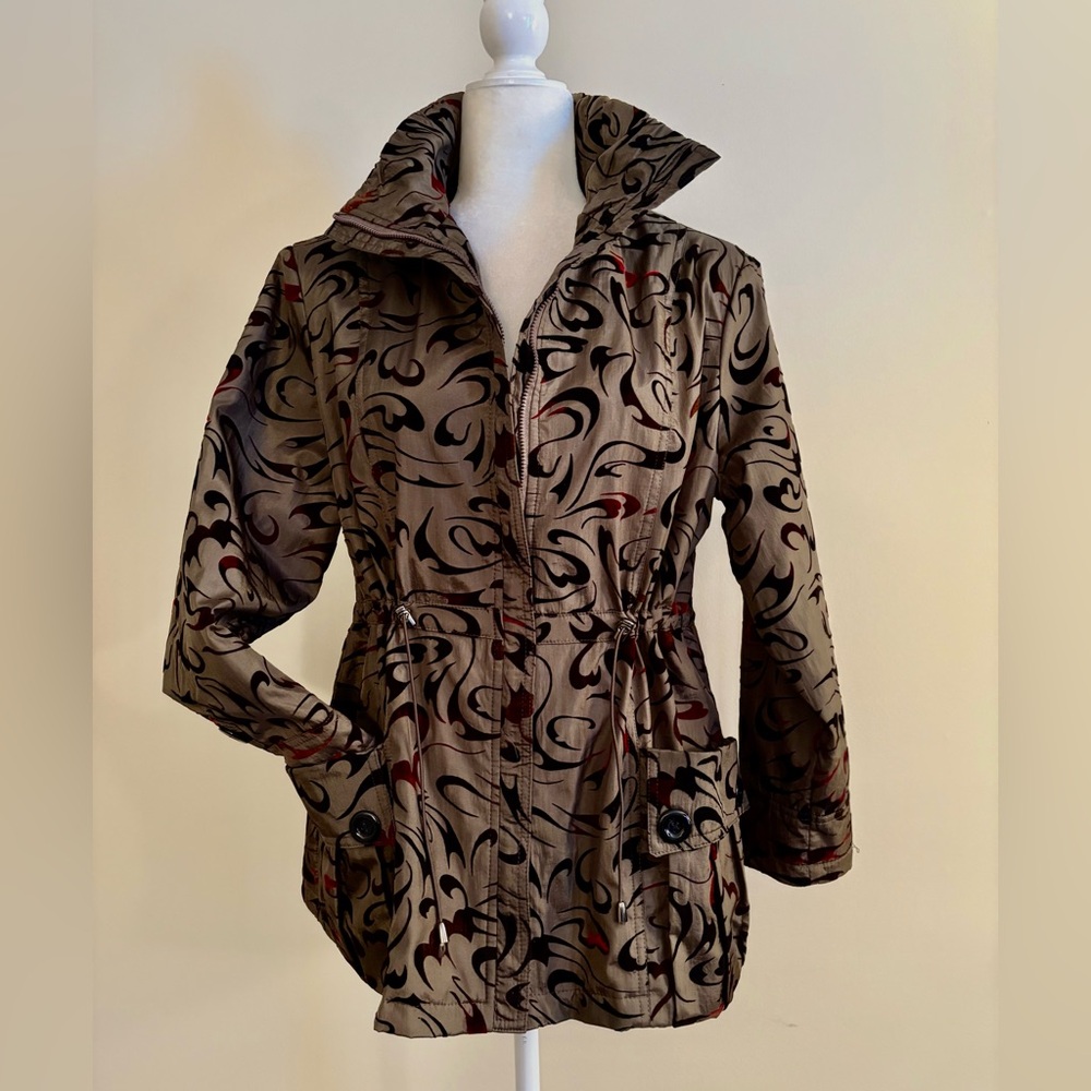 Stylish Brown Patterned Women's Jacket